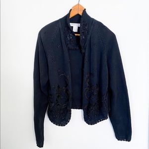 vintage Harry-Styles-esque floral cardigan